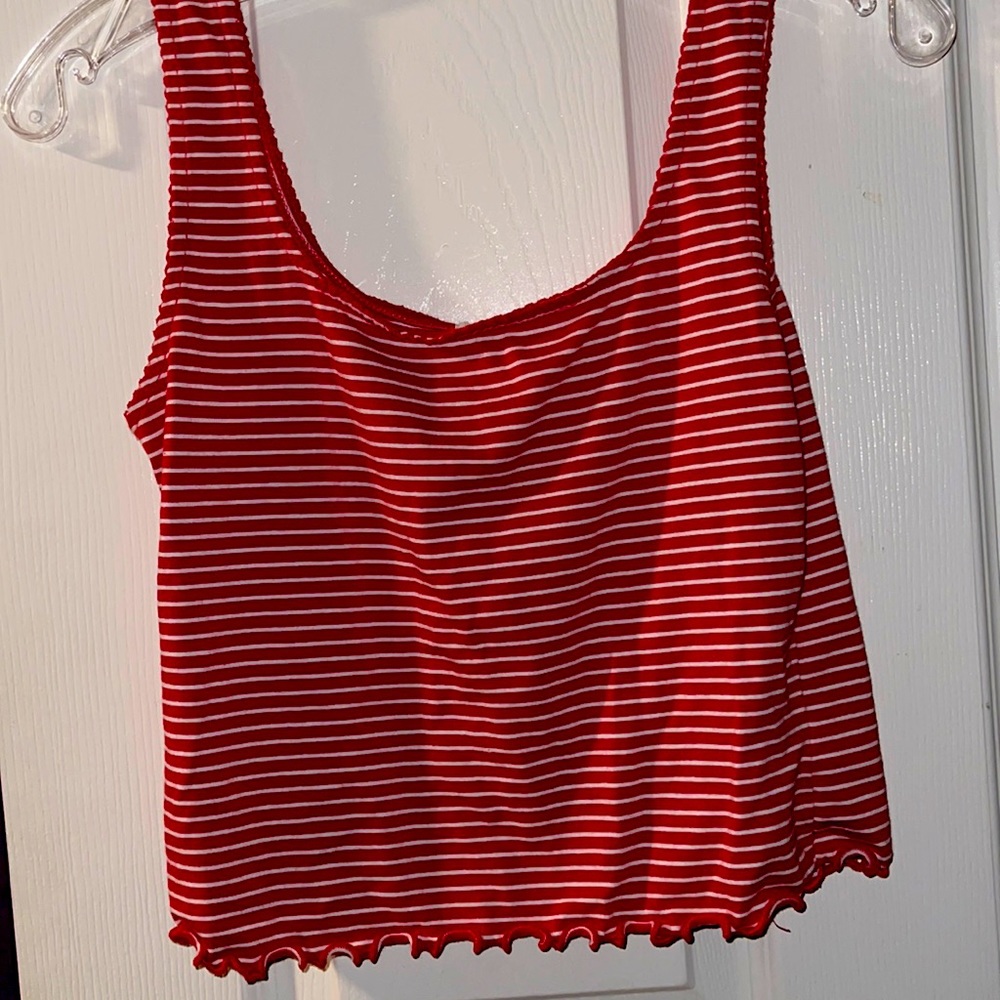 Cropped Stripped Tank Top